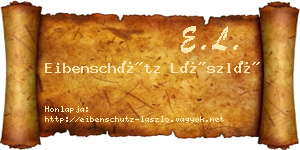 Eibenschütz László névjegykártya